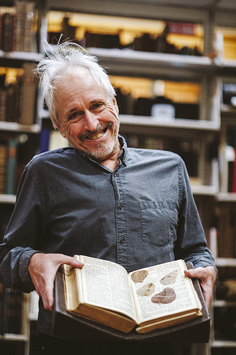 George Riser with Whitman's Bible