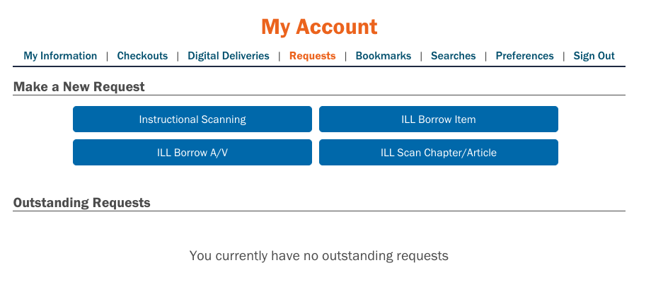 Click to your account, then select requests.