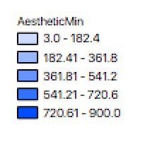Zoomed in screenshot of legend with only active layers turned on