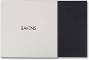 Hardcover book titled 'RAVENS' with a white cover on the left and a black spine visible on the right.