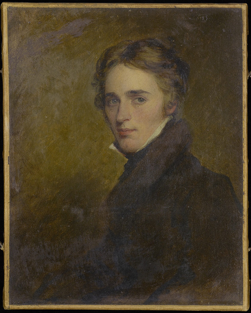 The West portrait now thought to be an image of Percy Bysshe Shelley.