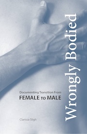 Book cover of "Wrongly Bodied" by Clarissa Sligh featuring a close-up image of hands on a textured surface.
