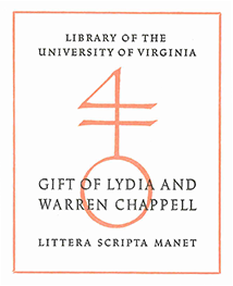 Gift of Lydia and Warren Chappell